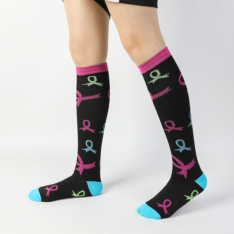 Male Basketball Knee Compression Socks Barreled Running Socks Volleyball Socks 15-20 mmHg